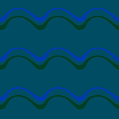 Seamless pattern background with multi-colored wavy lines.