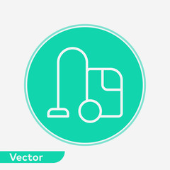 Vacuum cleaner vector icon sign symbol