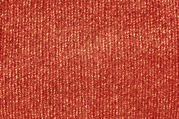 Red sweater texure close up background