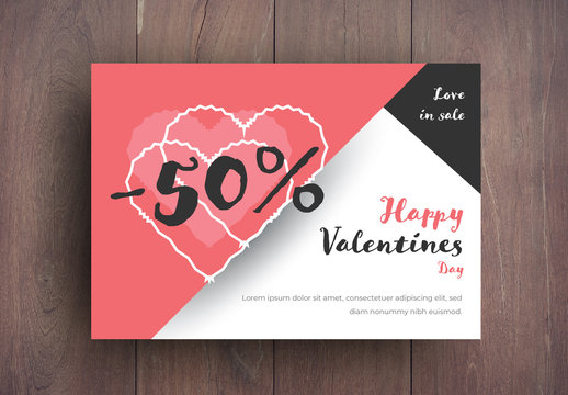 Valentine's Day Sale Card Layout
