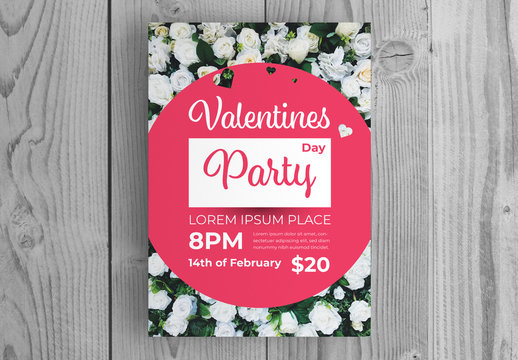Valentine's Day Party Invitation Layout