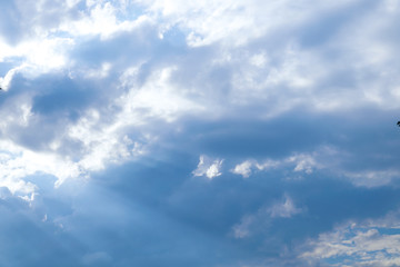 Cloudy sunset sky background