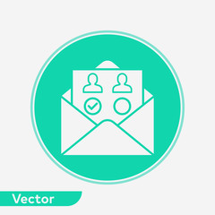 Polling vector icon sign symbol