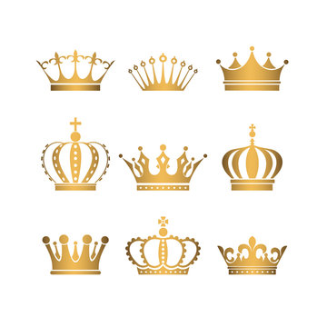 Set of gold crowns.