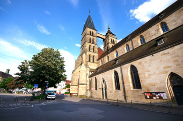Fototapeta na wymiar Side view of Esslingen city church, Esslingen / Germany