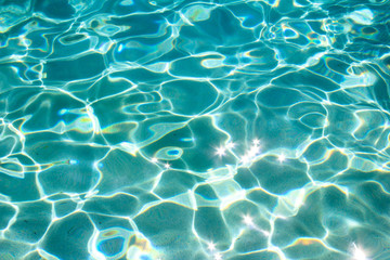 Sparkling blue water pool background clear water Cancun