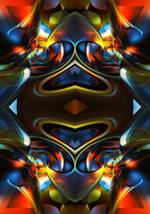 Abstract 3d computer generated unique bright beautiful abstract multicolored fractals artwork background