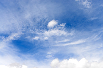 Fototapeta premium Blue Sky Background With White Clouds