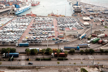Salerno Hafen Frachtschiffe