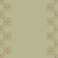 Floral background. Natural ornament. Invitation card. Leaflet with empty space for text. 