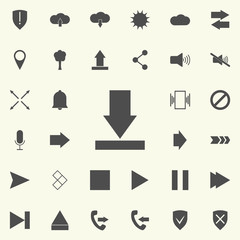 Fototapeta na wymiar arrow to down icon. web icons universal set for web and mobile