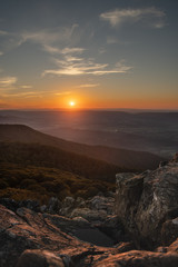 Fototapeta premium Shenandoah National Park , Sunset mountains