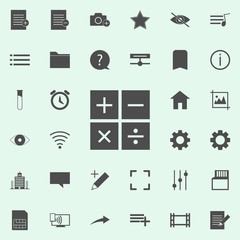 Fototapeta premium mathematical signs icon. web icons universal set for web and mobile