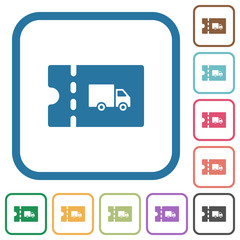 Transport discount coupon simple icons