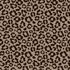 Simple seamless brown and beige pattern, imitating the skin of a leopard.