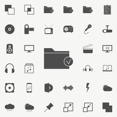 checked folder icon. web icons universal set for web and mobile