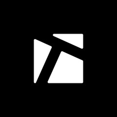 T letter logo vector icon illustration - obrazy, fototapety, plakaty