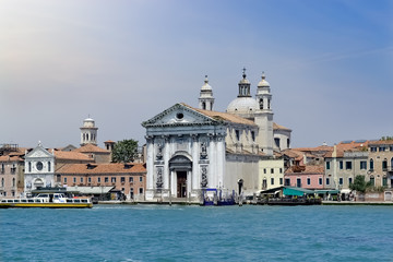 Fototapeta na wymiar Giudecca canal ride, Venice, Italy