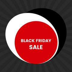 Black Friday sale banner on black background