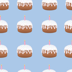 Vector seamless pattern with Easter cakes 01