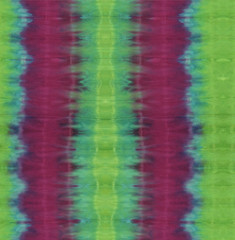 Abstract seamless hand painted tie-dye fabriс background with striped pattern in naive traditional ethnic style