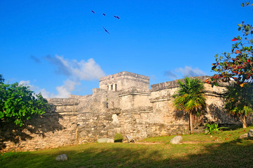 Tulum -  the site of a pre-Columbian Mayan walled city in Mexico.