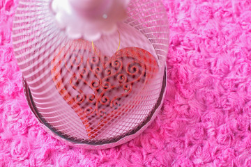 ornate heart in romantic cage - center