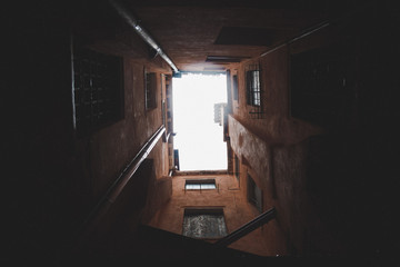 old architecture tunel in sky