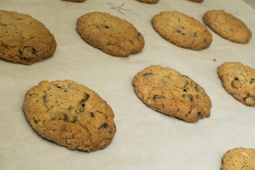 Commercial Kitchen Baking Brownies and Cookies 