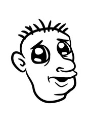 kopf gesicht ängstlich schüchtern zurückhaltend comic cartoon clipart traurig unglücklich schwach unsicher lustig