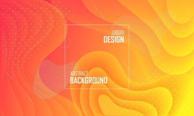 Liquid color abstract background design. Fluid vector gradient design for banner, post