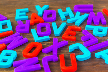 word love in letters game - lighter