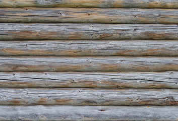 Old natural log's wall background