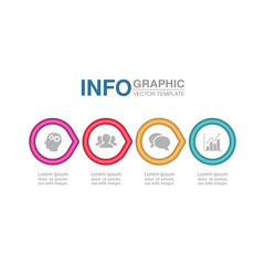 Vector infographic template for horizontal diagram, graph, presentation, chart, business concept with 4 options.