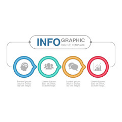 Vector infographic template for horizontal diagram, graph, presentation, chart, business concept with 4 options.