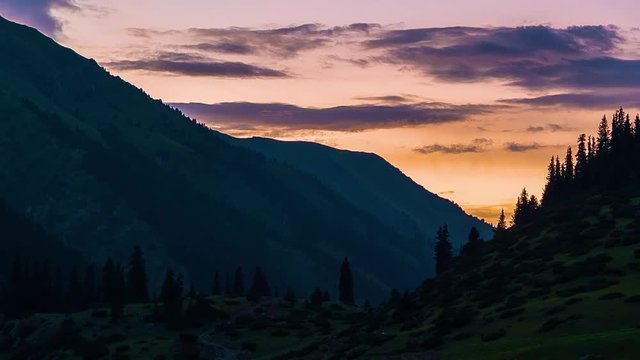 Colorful mountains of Kyrgyzstan and Pamir region of Tajikistan, central asia. 4k time lapse video.