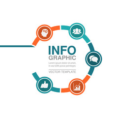 Vector infographic template for circular diagram, graph, presentation, chart, business concept with 5 options.