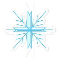 Cute snowflake sticker