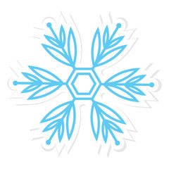 Cute snowflake sticker