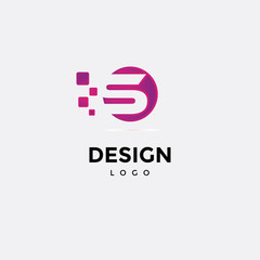 Vector logo design colorful,icon initials s