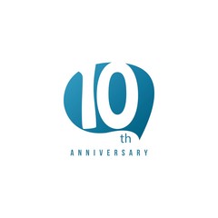 10 Year Anniversary Vector Template Design Illustration