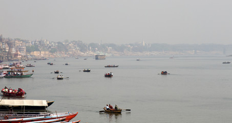 Ganges river in winter