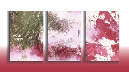 Foto op Plexiglas Vector cards. Set of templates brochure, cover and sheets. Abstract painted background.  © KseniaZu