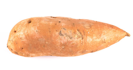 Sweet Potatoes on a White Background