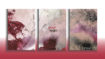Fototapete Vector cards. Set of templates brochure, cover and sheets. Abstract painted background.  © KseniaZu