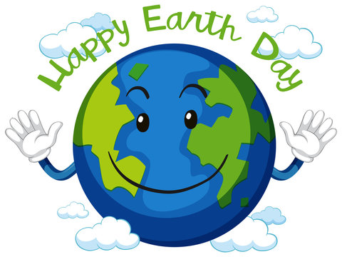 Happy earth day icon