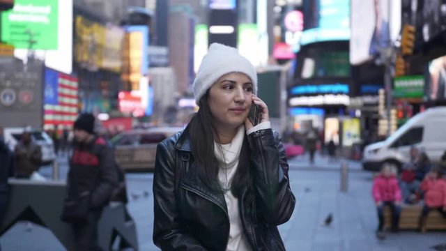 Young Turkish girl on a vacation trip to New York