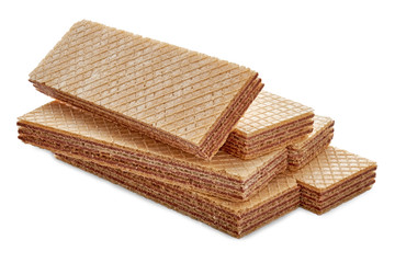 rectangle shape wafer biscuits isolated on white