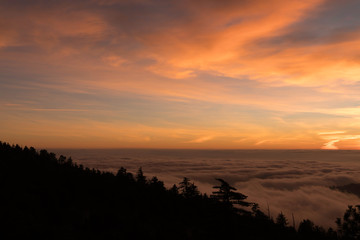 MT SAN JACINTO SUNSET IN THE CLOUDS