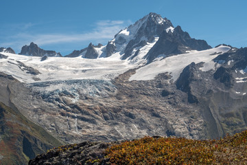 Close Aiguille Verte And Glaciers